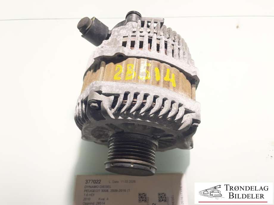 Dynamo diesel til Peugeot 3008 2009-2016 (Type I)  (9654752880|A004TJ0084C|)