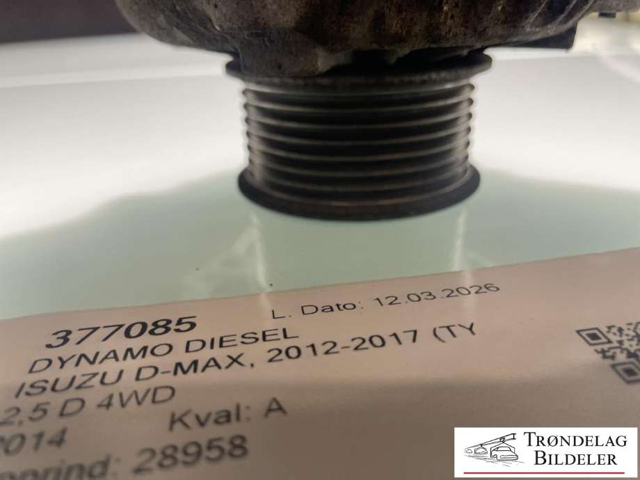 Dynamo diesel til Isuzu D-Max 2012-2017 (Type II, Fase 1) (8982290711|)