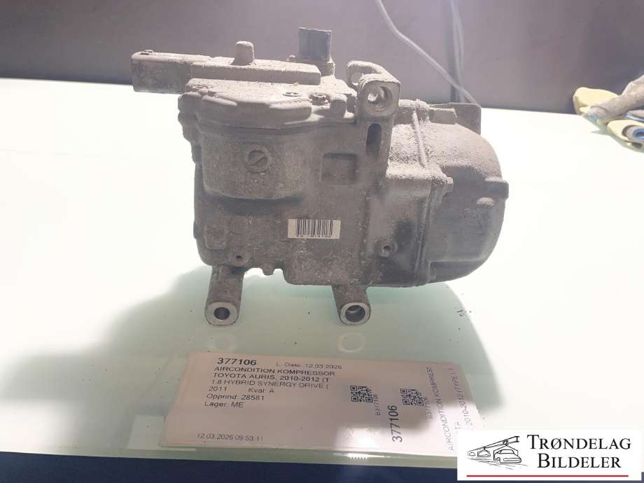Aircondition kompressor til Toyota Auris, 2010-2012 (Type I, Fase 2)  (8837047031)