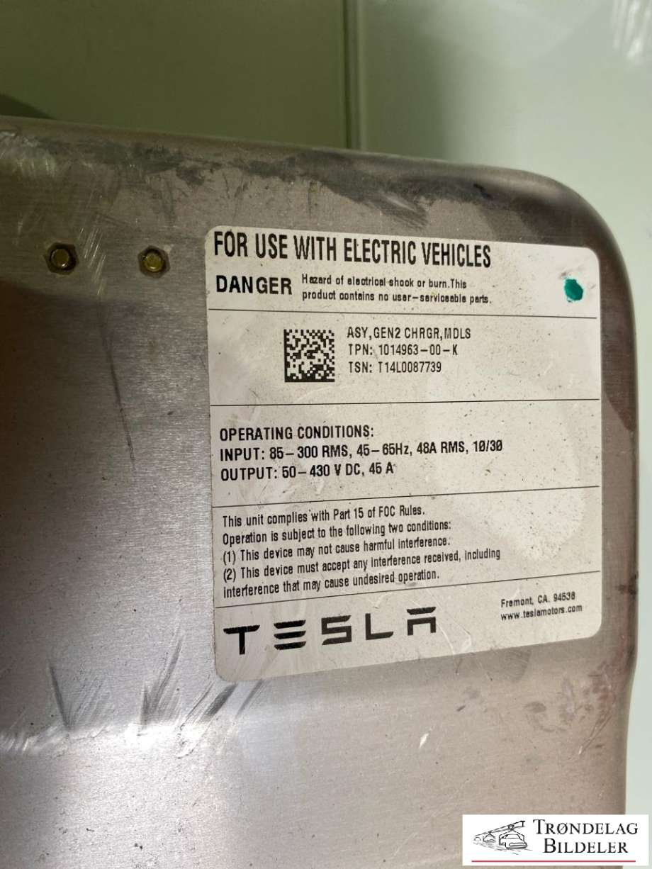 Batterilader (OBC - On Board Charger) til Tesla Model S 2013-2016 (Fase 1) (1014963-00K|)