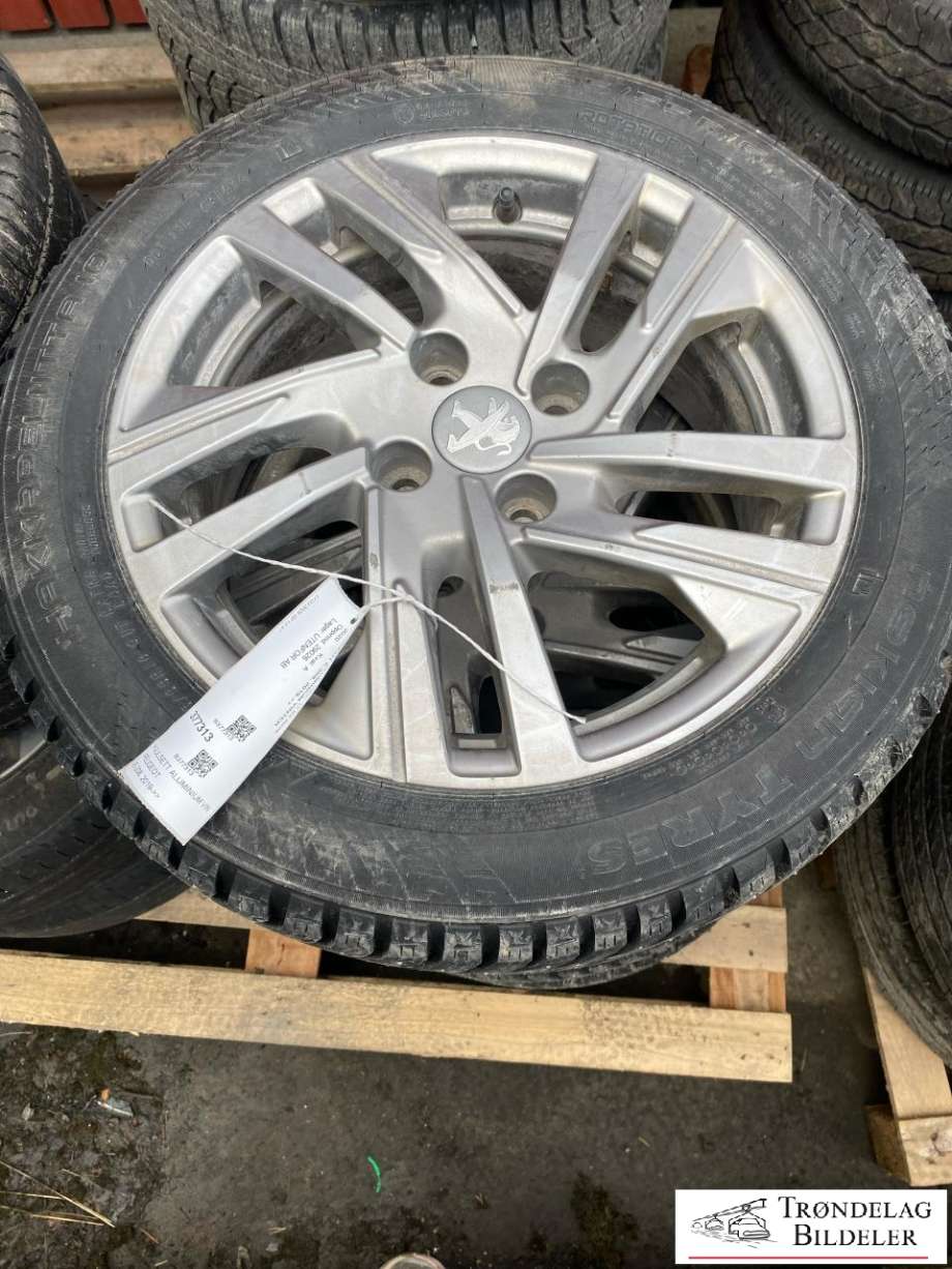 Hjulsett aluminium vinter til Peugeot e-208, 2019-->>  (NOKIAN HAKKA 10|195/55-16 91T|  6|5J16 4X108/ET?CB65|1MM PIGGDEKK)