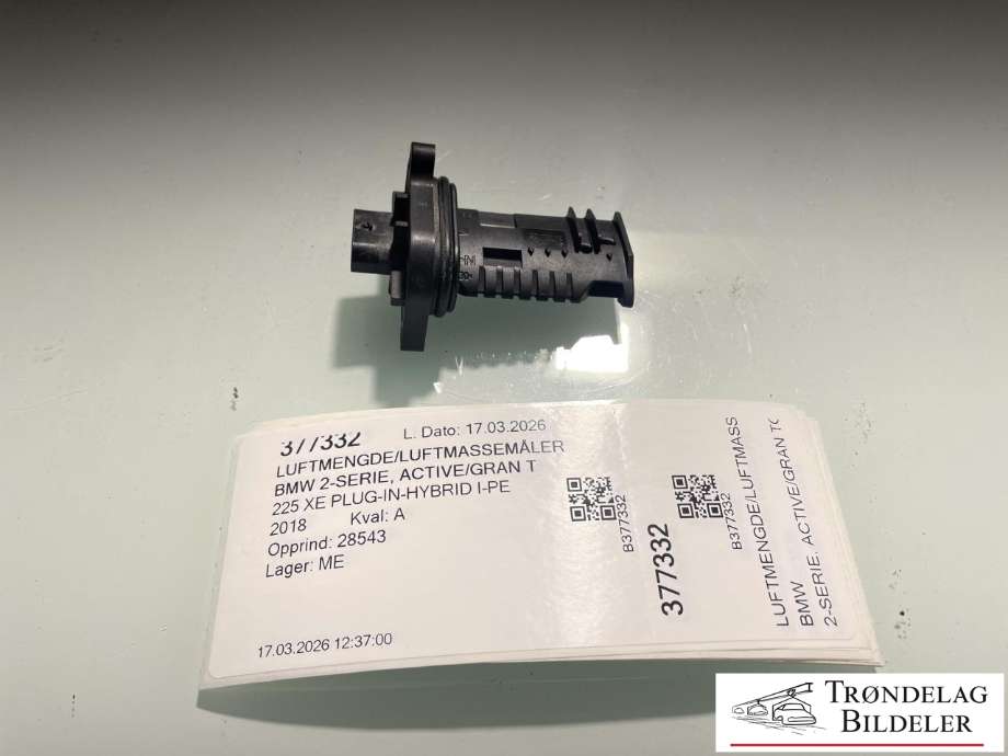 Luftmengde/luftmassemåler til BMW 2-Serie, Active/Gran Tourer 2014-->> (F45/F46) (F45/F46) (13 62 7 602 038|)