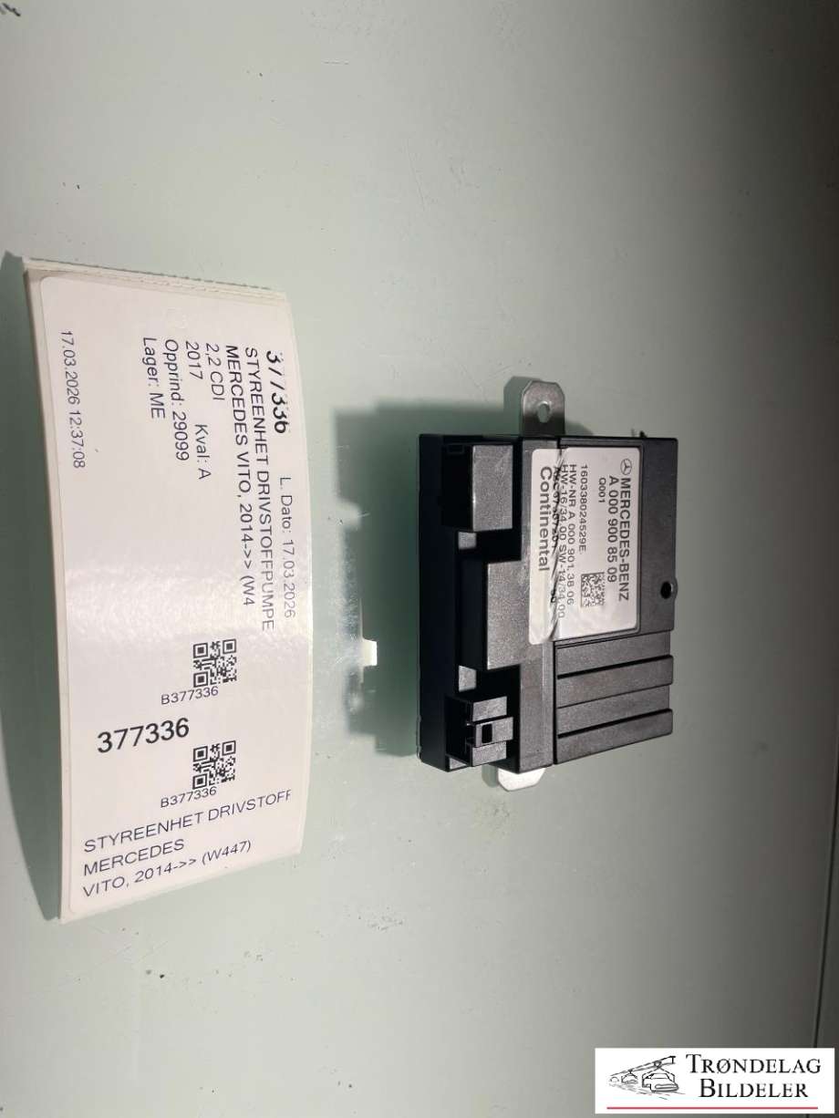 Styreenhet drivstoffpumpe til Mercedes Vito, 2014-->> (W447) (W447) (A0009008509)
