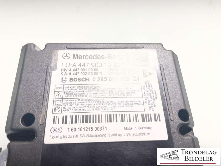 Styreenhet airbag hovedsensor til Mercedes Vito 2014-->> (W447) (W447) (A 447 900 10 00|)