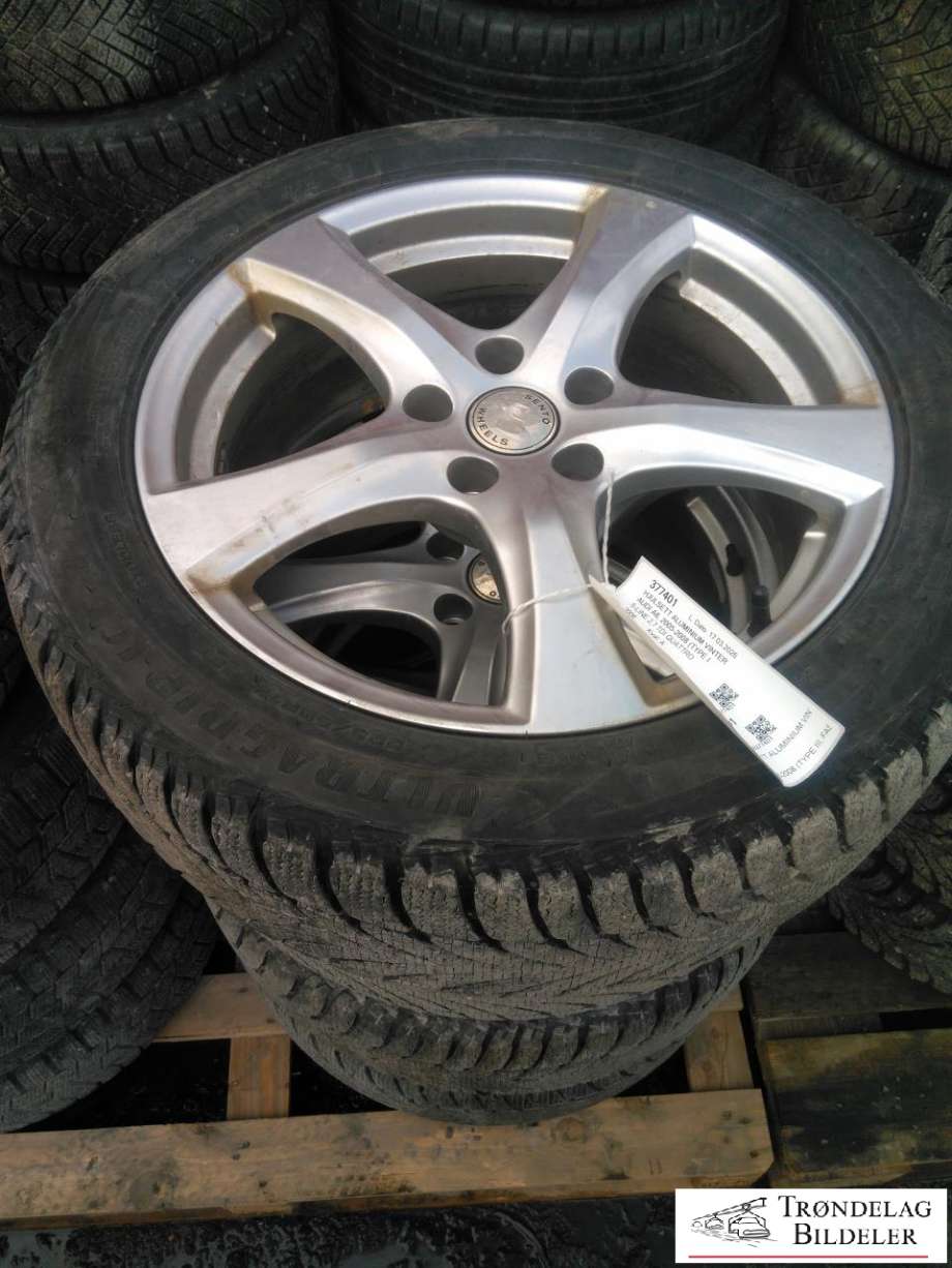 Hjulsett aluminium vinter til Audi A6 2005-2008 (Type III, Fase 1) (C6) (C6) (GOODYEAR ULTRAGRIP ICE|225/50-17 95T| 7J17 4X108/ET41/CB65|1|MØNSTERDYBDE 6|2MM|PROD 44/2022)
