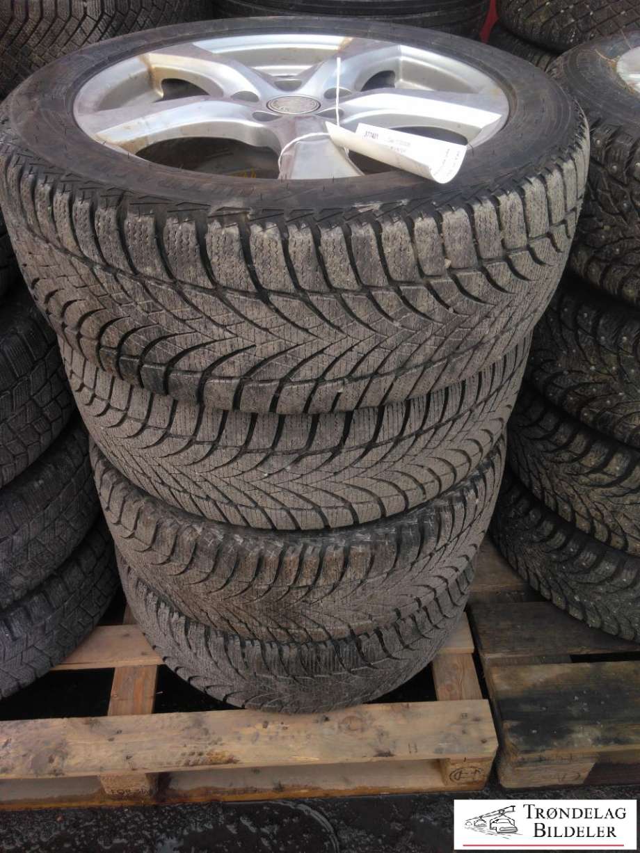 Hjulsett aluminium vinter til Audi A6 2005-2008 (Type III, Fase 1) (C6) (C6) (GOODYEAR ULTRAGRIP ICE|225/50-17 95T| 7J17 4X108/ET41/CB65|1|MØNSTERDYBDE 6|2MM|PROD 44/2022)