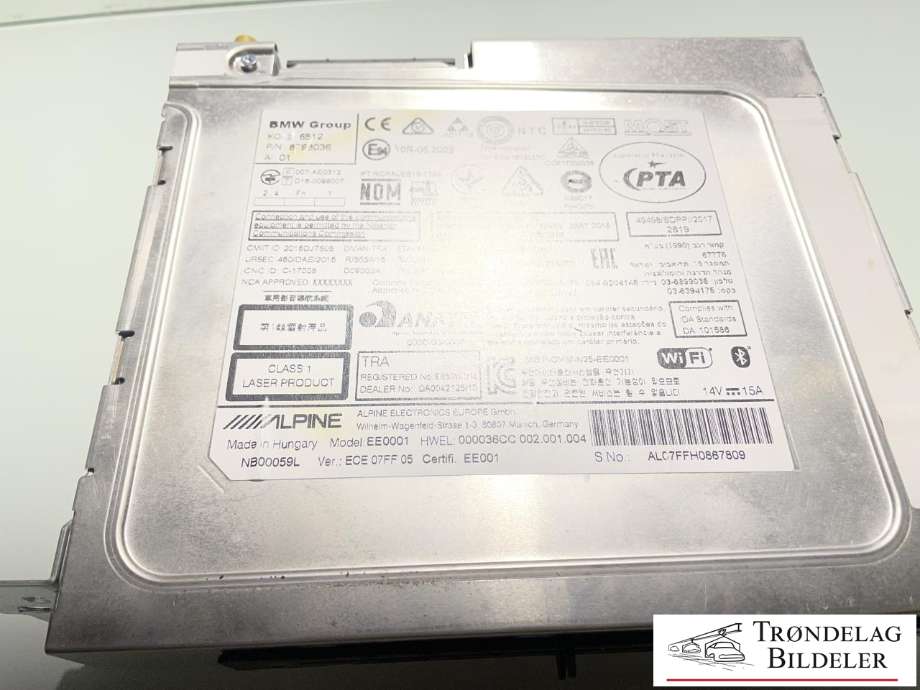 Bilstereo navigasjon til BMW 2-Serie, Active/Gran Tourer 2014-->> (F45/F46) (F45/F46) (65 12 5 B36 361|65 12 5 B53 572|)