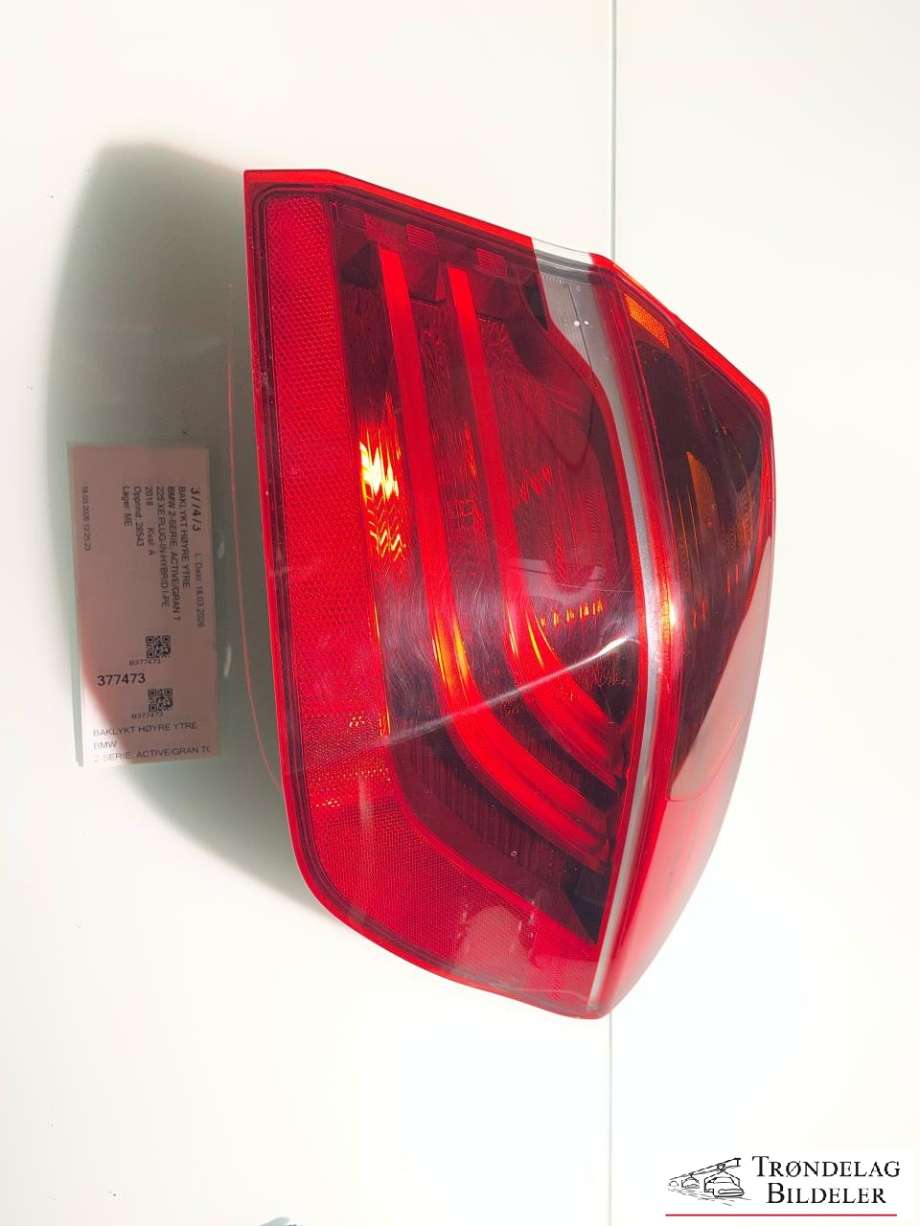 Baklykt høyre ytre til BMW 2-Serie, Active/Gran Tourer, 2014-->> (F45/F46) (F45/F46) (63 21 7 491 336)