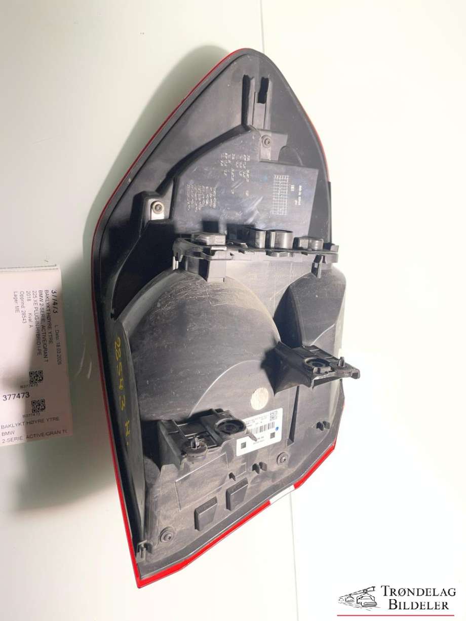 Baklykt høyre ytre til BMW 2-Serie, Active/Gran Tourer 2014-->> (F45/F46) (F45/F46) (63 21 7 491 336|)