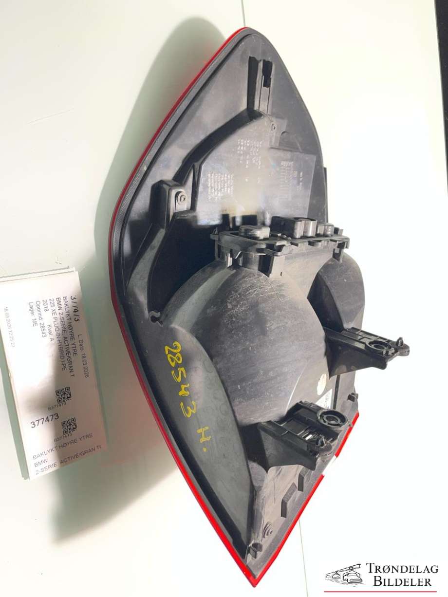Baklykt høyre ytre til BMW 2-Serie, Active/Gran Tourer 2014-->> (F45/F46) (F45/F46) (63 21 7 491 336|)