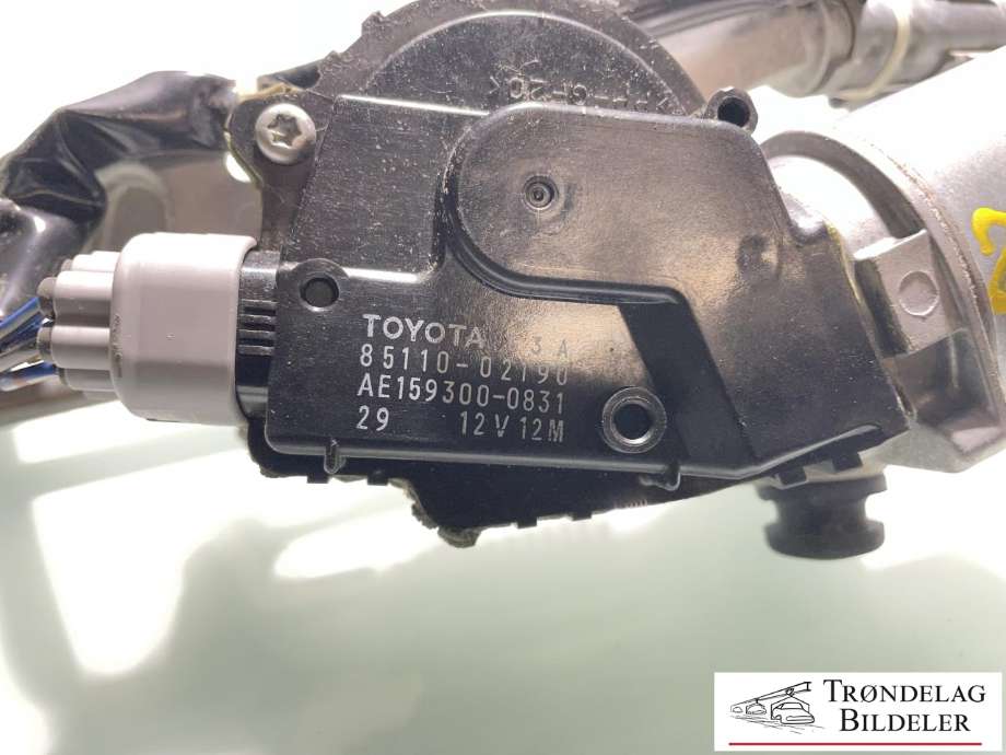 Viskermotor frontrute komplett m/overføring til Toyota Auris 2010-2012 (Type I, Fase 2)  (85150-02170|85110-02190|)