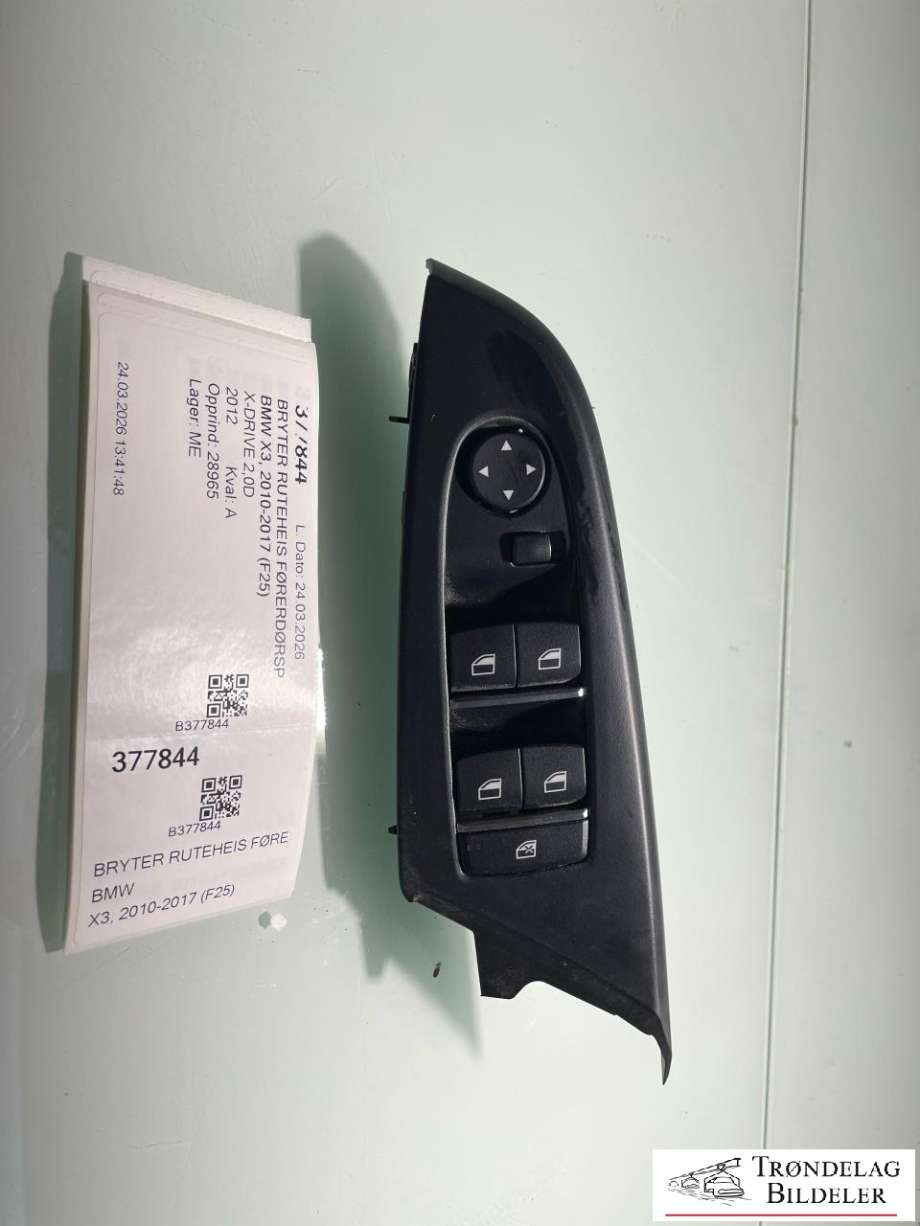 Bryter ruteheis førerdørspanel til BMW X3, 2010-2017 (F25) (F25) (61 31 9 208 109)