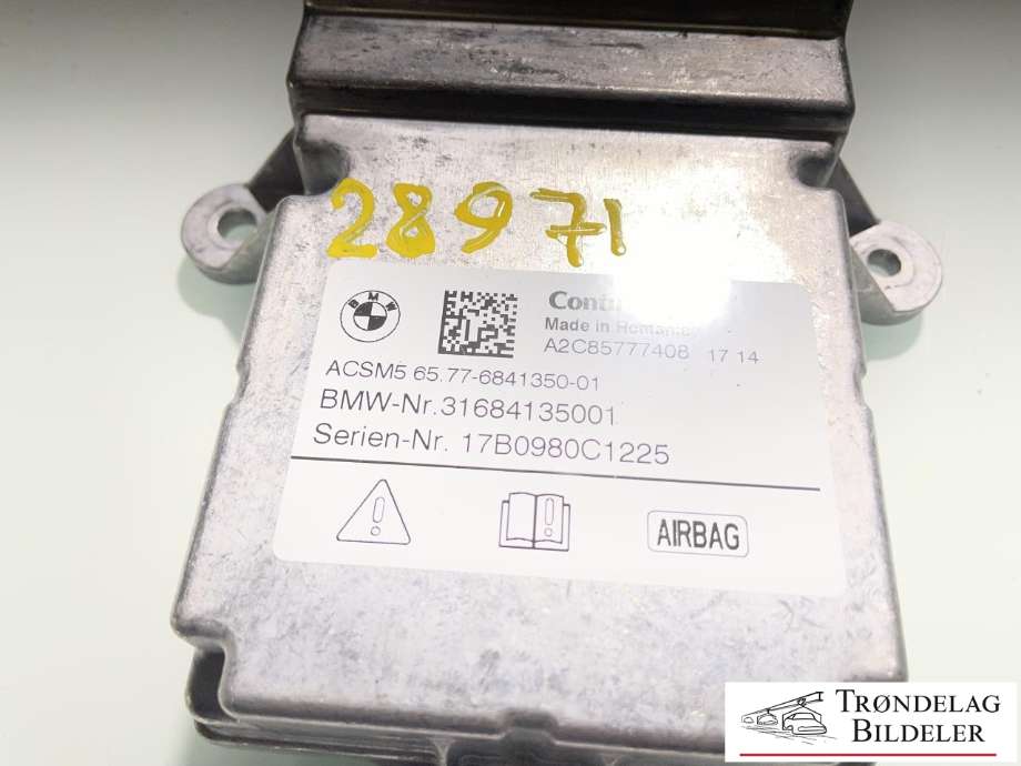 Styreenhet airbag hovedsensor til BMW 5-Serie 2017-->> (G30/G31) (G30/G31) (31684135001|)