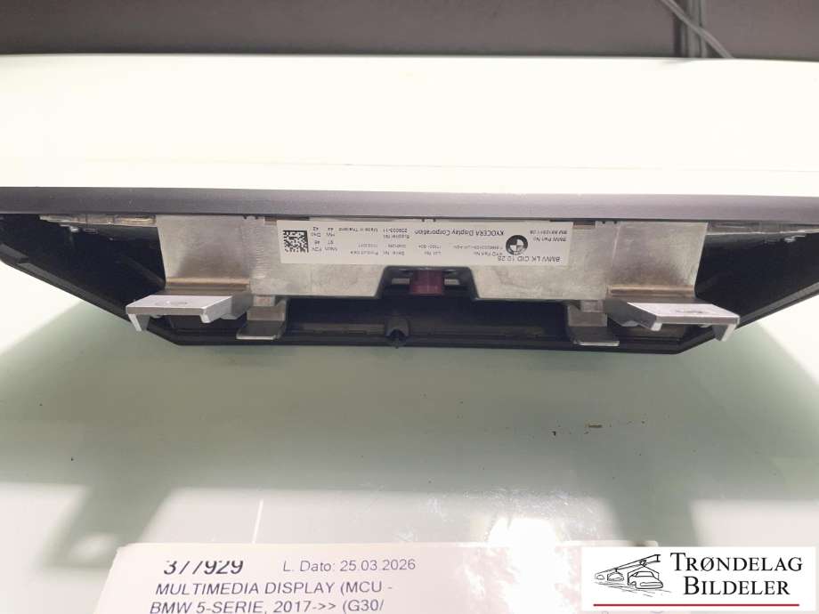Multimedia display (MCU - Media Controller Unit) til BMW 5-Serie 2017-->> (G30/G31) (G30/G31) (65 50 8 781 408|)
