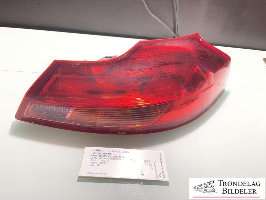 Baklykt høyre til Opel Insignia A 2009-2014  (13226857|13282367|22950974)