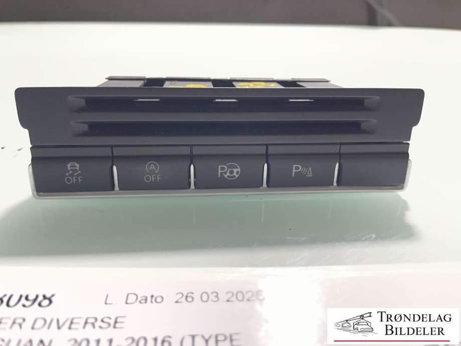 Bryter diverse til VW Tiguan 2011-2016 (Type I, Fase 2) (5N1 927 132 T|)