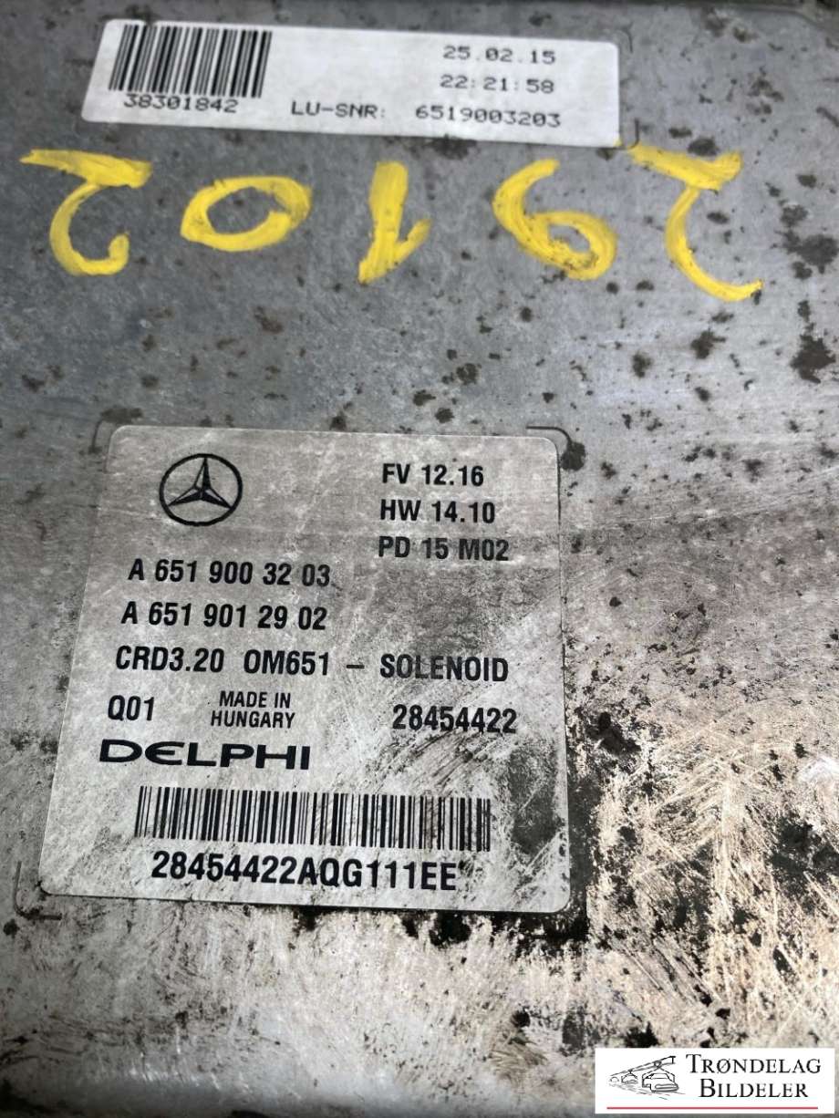 Styreenhet motor til Mercedes Sprinter 2013-2018 (Fase 2) (906) (906) (A6519003203|)