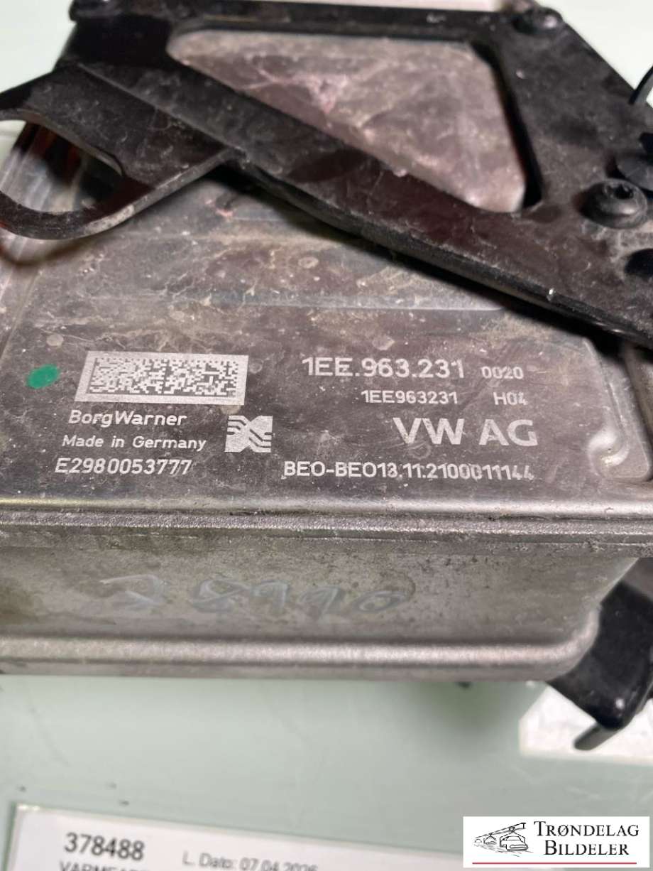 Varmeapparat PTC-heater til Audi Q4 e-tron 2021-->>  (1EE 963 221 A|1EE 963 221 C|1ee 963 231)