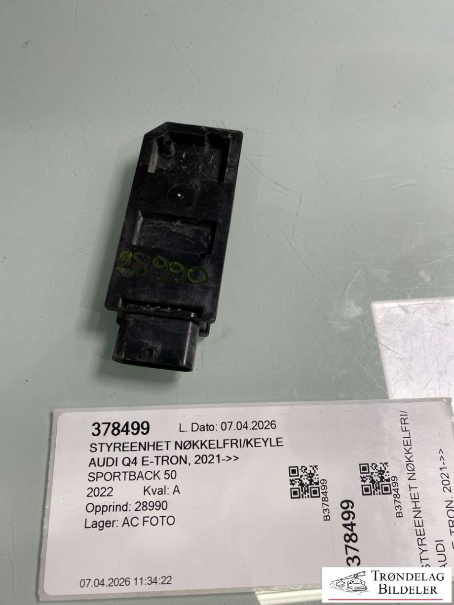 Styreenhet nøkkelfri/keyless til Audi Q4 e-tron 2021-->>  (5WA962133D|5WA 962 133 B|)