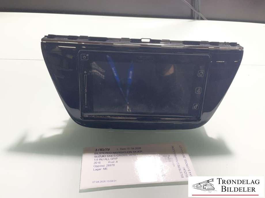 Bilstereo navigasjon skjerm til Suzuki SX4 S-CROSS, 2013-->> (Type II) (39920-61MR3-ZCA)