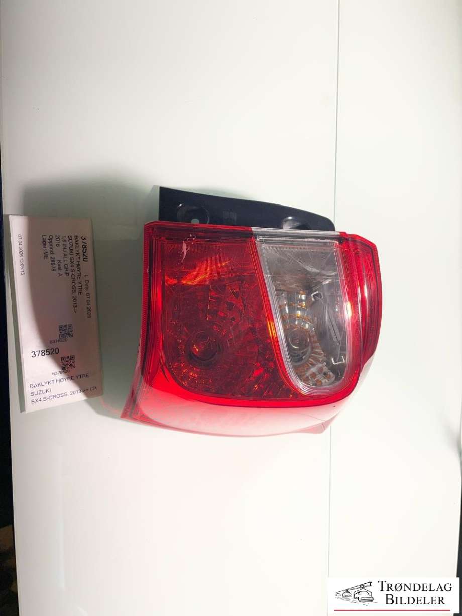 Baklykt høyre ytre til Suzuki SX4 S-CROSS, 2013-->> (Type II) (3565061M10)
