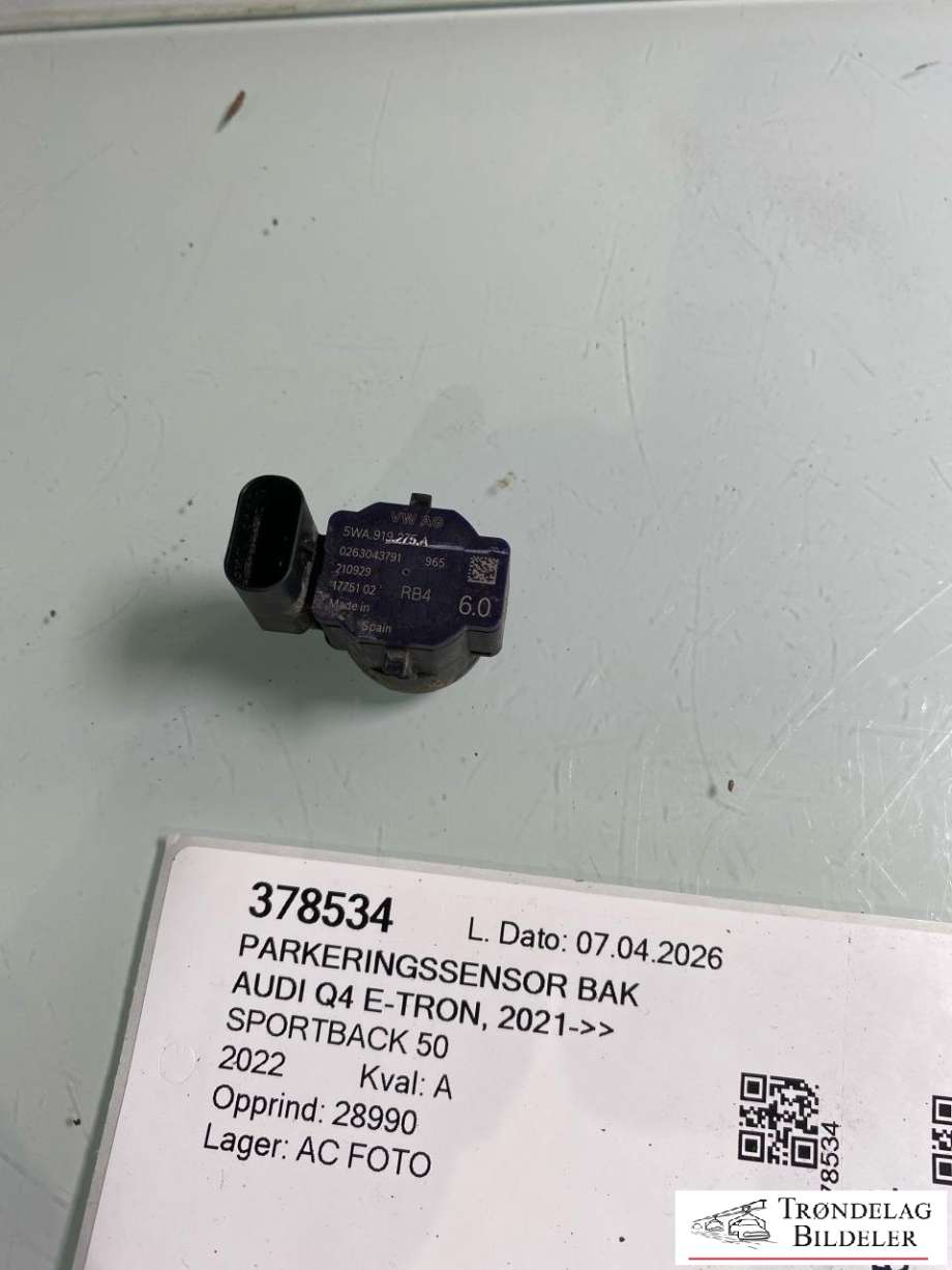 Parkeringssensor bak til Audi Q4 e-tron 2021-->> (5WA 919 275 A|)