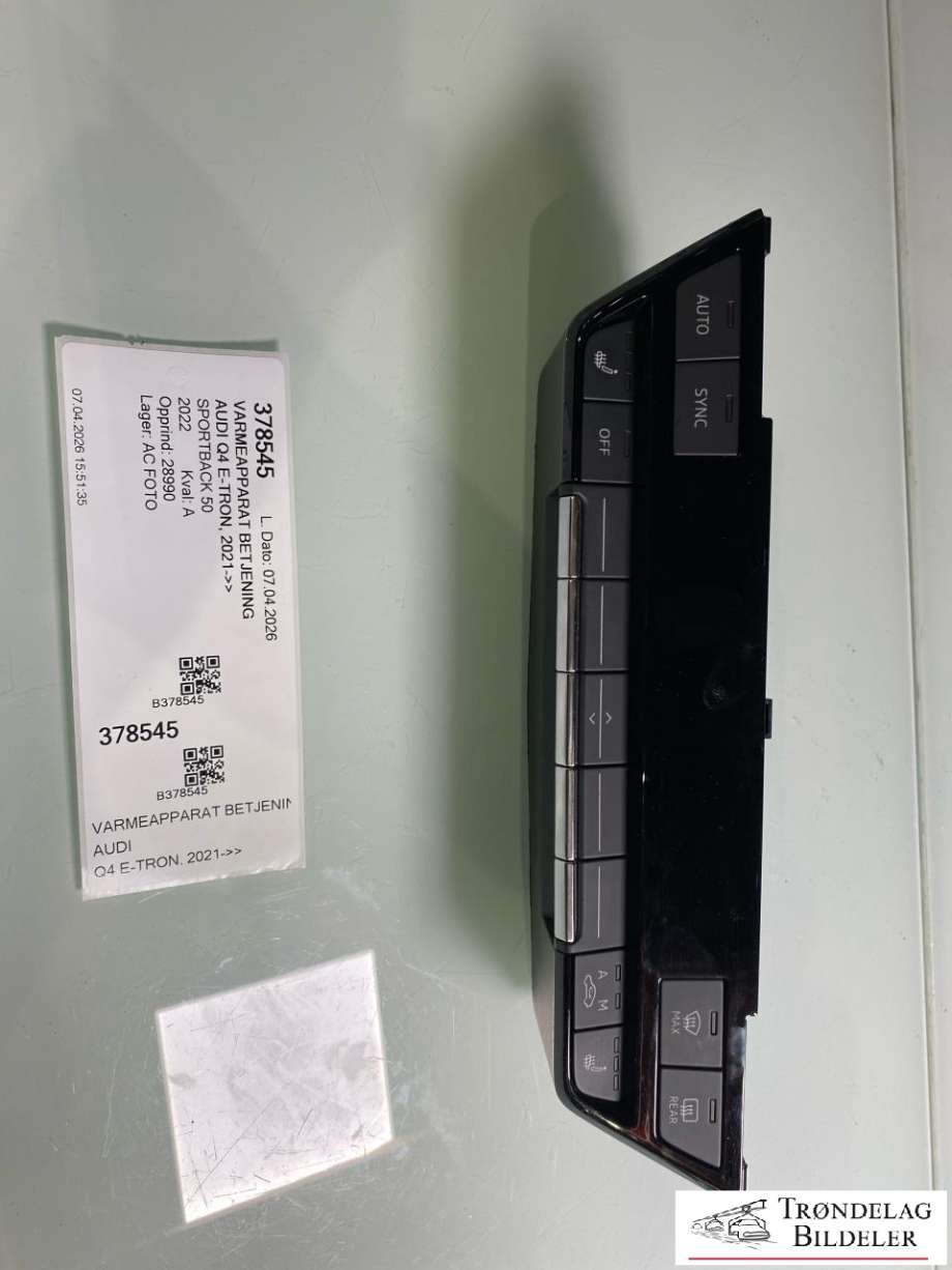 Varmeapparat betjening til Audi Q4 e-tron 2021-->> (89A 820 043 A|89A 820 043 F|)