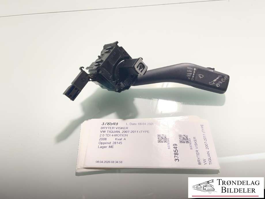 Bryter visker til VW Tiguan, 2007-2011 (Type I, Fase 1)  (1K0 953 519 J)