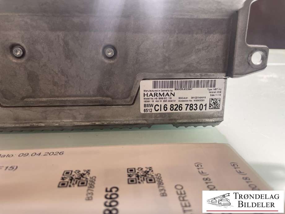 Bilstereo til BMW X5 2013-2018 (F15) (F15) (65 12 6 819 943|65 12 6 826 783|)
