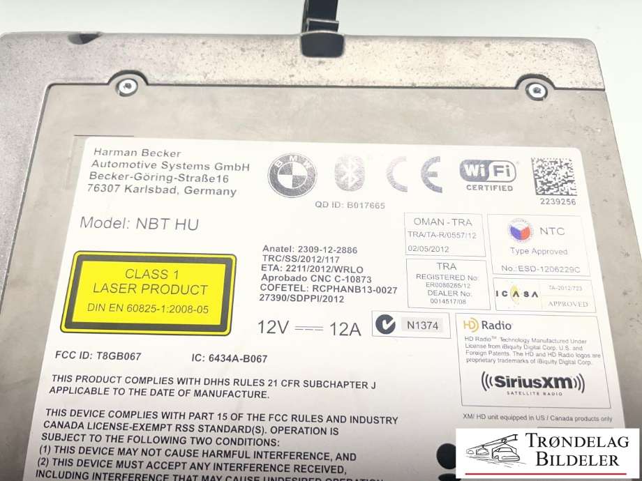 Bilstereo til BMW X5 2013-2018 (F15) (F15) (65 12 6 819 943|65 12 6 826 783|)