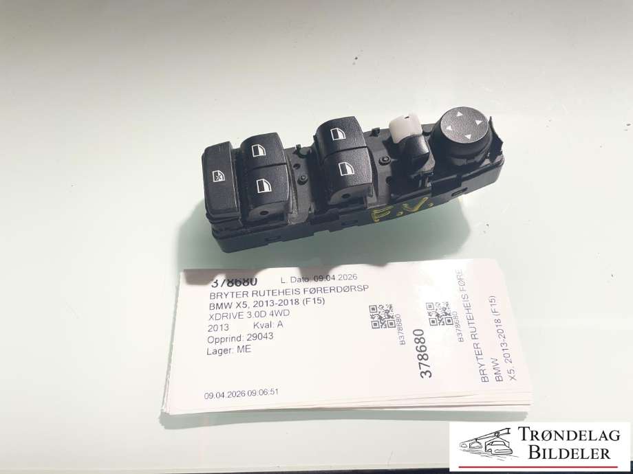 Bryter ruteheis førerdørspanel til BMW X5, 2013-2018 (F15) (F15) (61 31 9 297 348)