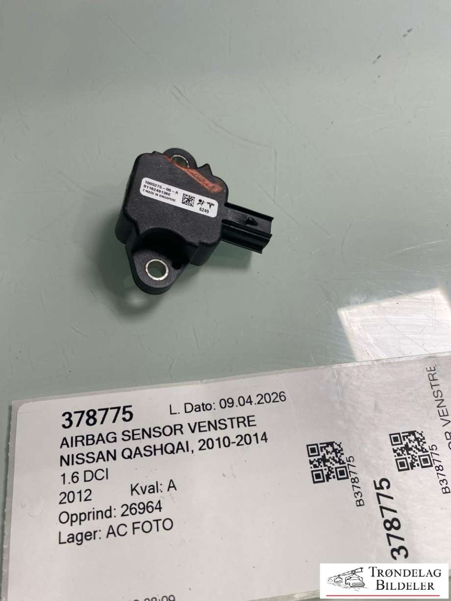 Airbag sensor venstre til Nissan Qashqai 2010-2014 (Type I, Fase 2) (1005275-00-A|)