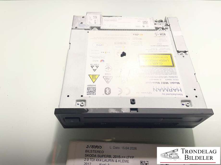 Bilstereo til Škoda Superb 2015-->> (Type III) (3V0 035 020 D|)