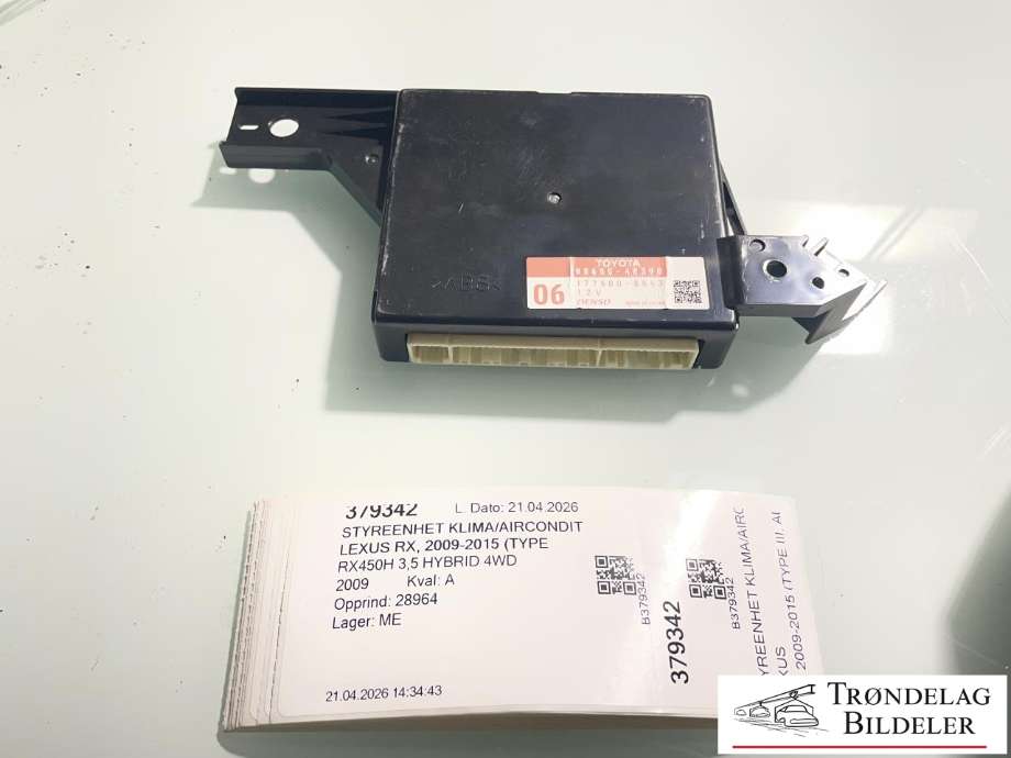 Styreenhet klima/aircondition til Lexus RX, 2009-2015 (Type III) (AL10) (AL10) (88650-48390)