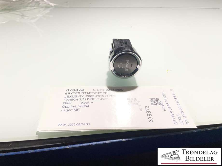 Bryter start/stopp til Lexus RX, 2009-2015 (Type III) (AL10) (AL10) (8961148020)