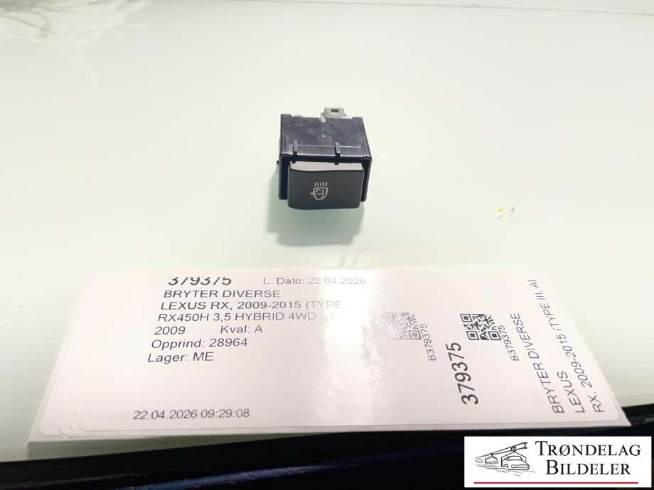 Bryter diverse til Lexus RX, 2009-2015 (Type III) (AL10) (AL10) (8415048020)