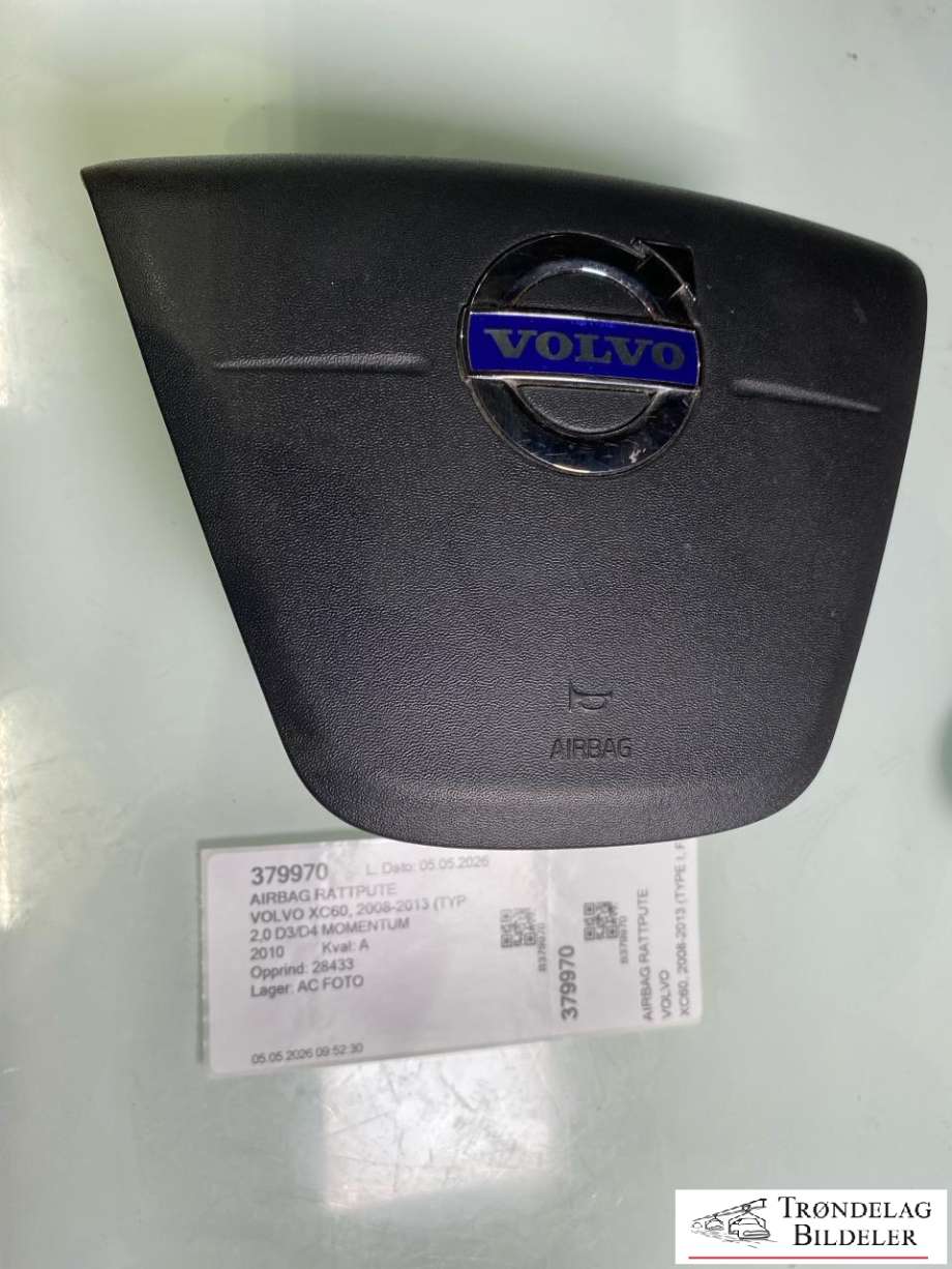 Airbag rattpute til Volvo XC60, 2008-2013 (Type I, Fase 1)  (31332820)