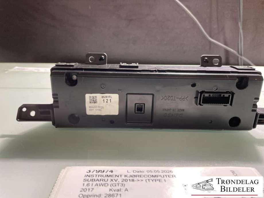 Instrument kjørecomputer til Subaru XV 2018-->> (Type II)  (85261FL121|462200-8125|)