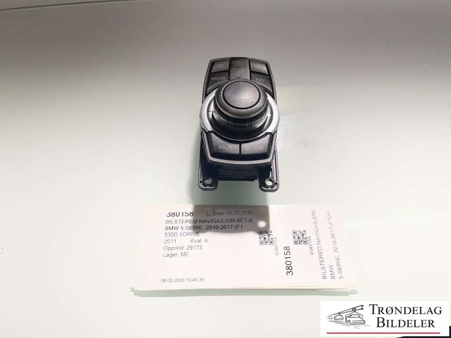 Bilstereo navigasjon betjeningspanel til BMW 5-Serie, 2010-2017 (F10/F11) (F10/F11) 