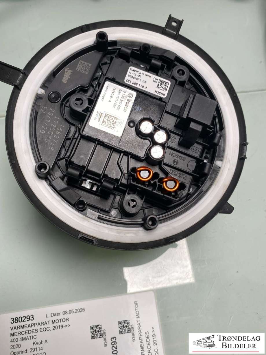 Varmeapparat motor til Mercedes EQC 2019-->> (A0999060312|A0999062003|)