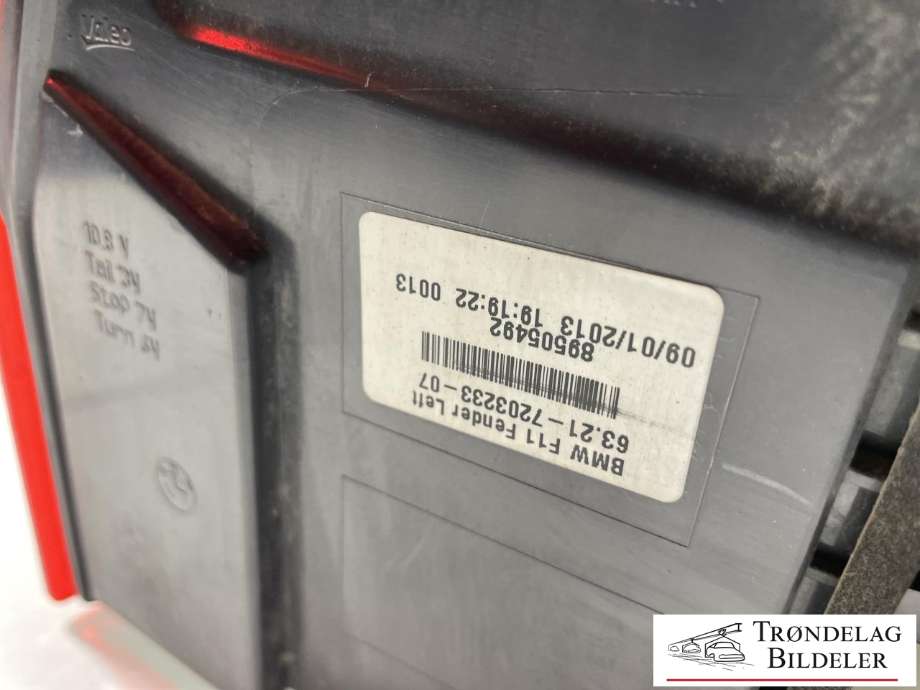 Baklykt venstre ytre til BMW 5-Serie 2010-2017 (F10/F11) (F10/F11) (63217203233|)