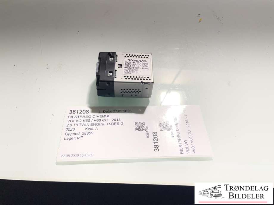 Bilstereo diverse til Volvo V60 / V60 CC, 2018-->> (Type II)  (31407038)