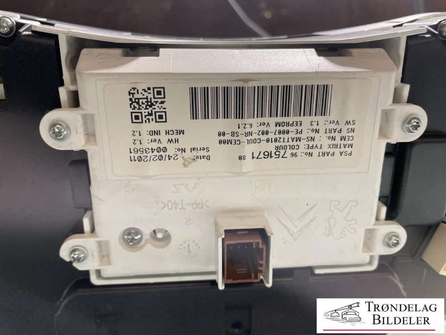 Instrumentpanel til Peugeot 508 2011-2014 (Type I, Fase 1) (9675167180|)