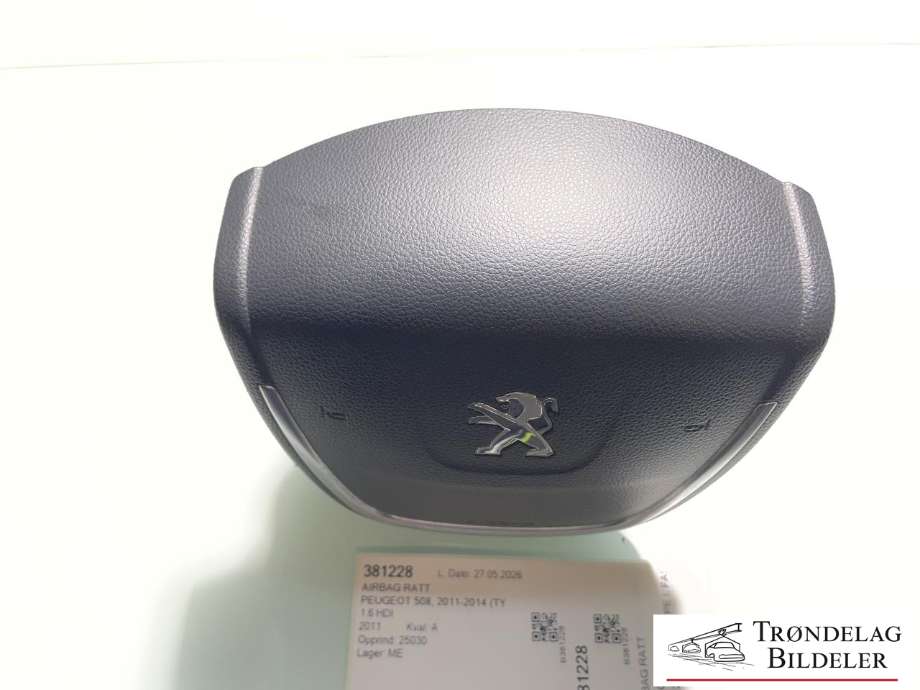 Airbag ratt til Peugeot 508 2011-2014 (Type I, Fase 1) (4112 QG|)