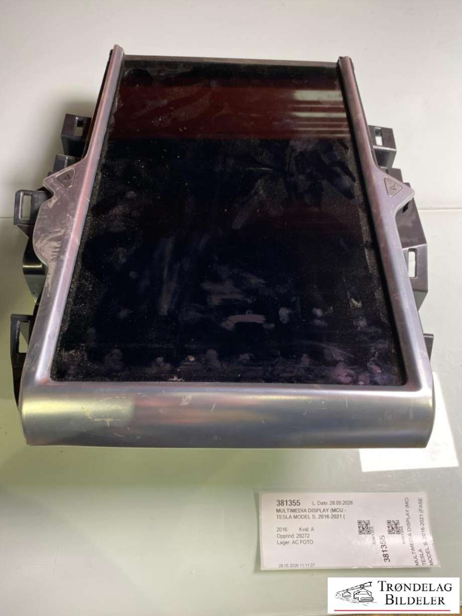 Multimedia display (MCU - Media Controller Unit) til Tesla Model S 2016-2021 (Fase 2) (1098050-00D|)