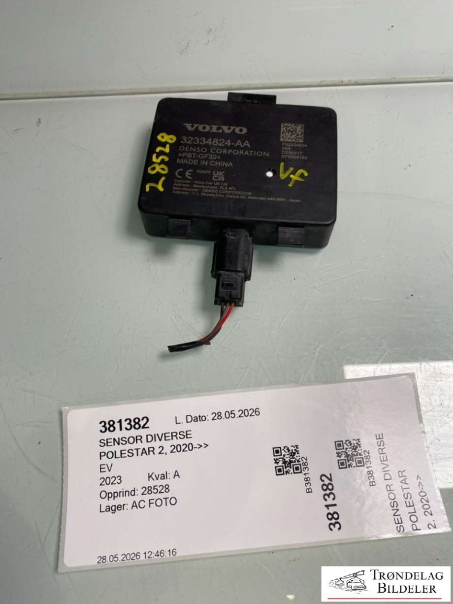Sensor diverse til Polestar 2, 2020-->>  (32334824)