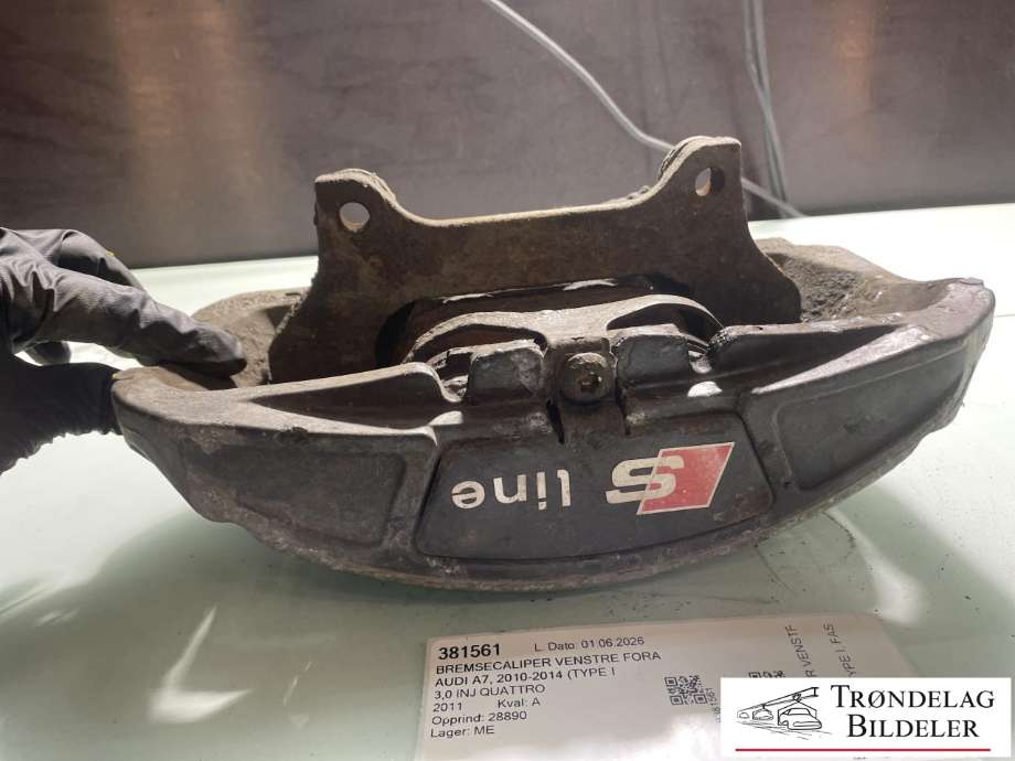 Bremsecaliper venstre foran til Audi A7 2010-2014 (Type I, Fase 1)  (4G0 615 123 B|)