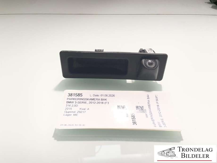 Parkeringskamera bak til BMW 3-Serie 2012-2018 (F30/F31/F34) (F30/F31/F34) (66 53 9 240 351|)