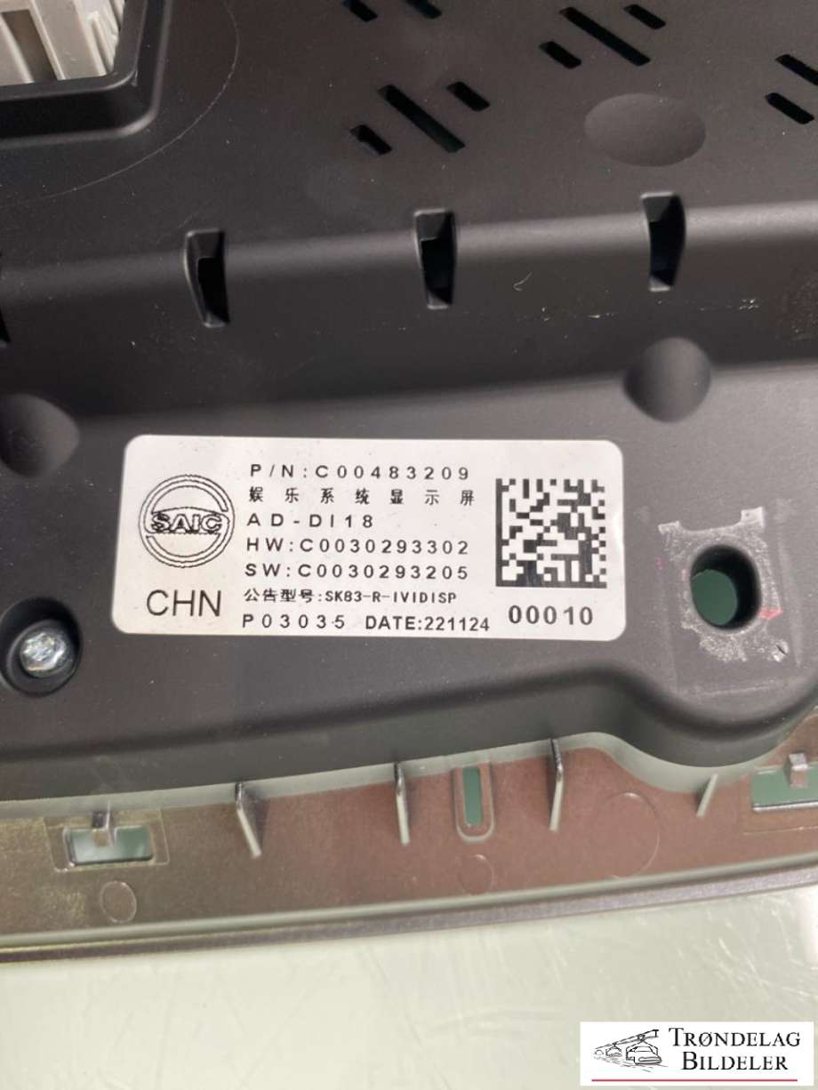 Bilstereo navigasjon skjerm til Maxus T90 EV 2022-->>  (C00483209|C00661326|)