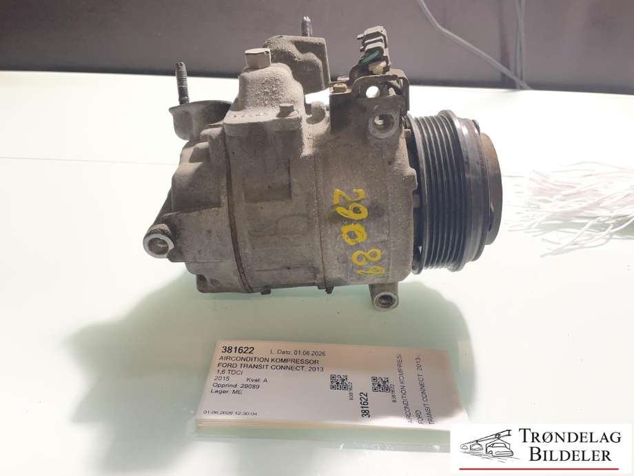 Aircondition kompressor til Ford Transit Connect 2013-2018 Type II, Fase 1 (2069520|F1F1-19D629-HC|2244227|REF1F1-19D629-HC|890419|AV61-19D629-HA|AV61-19D629-HB|F1F1-19D629-HA|F1F1-19D629-HB|1786888|1885702|1928558|2010364)